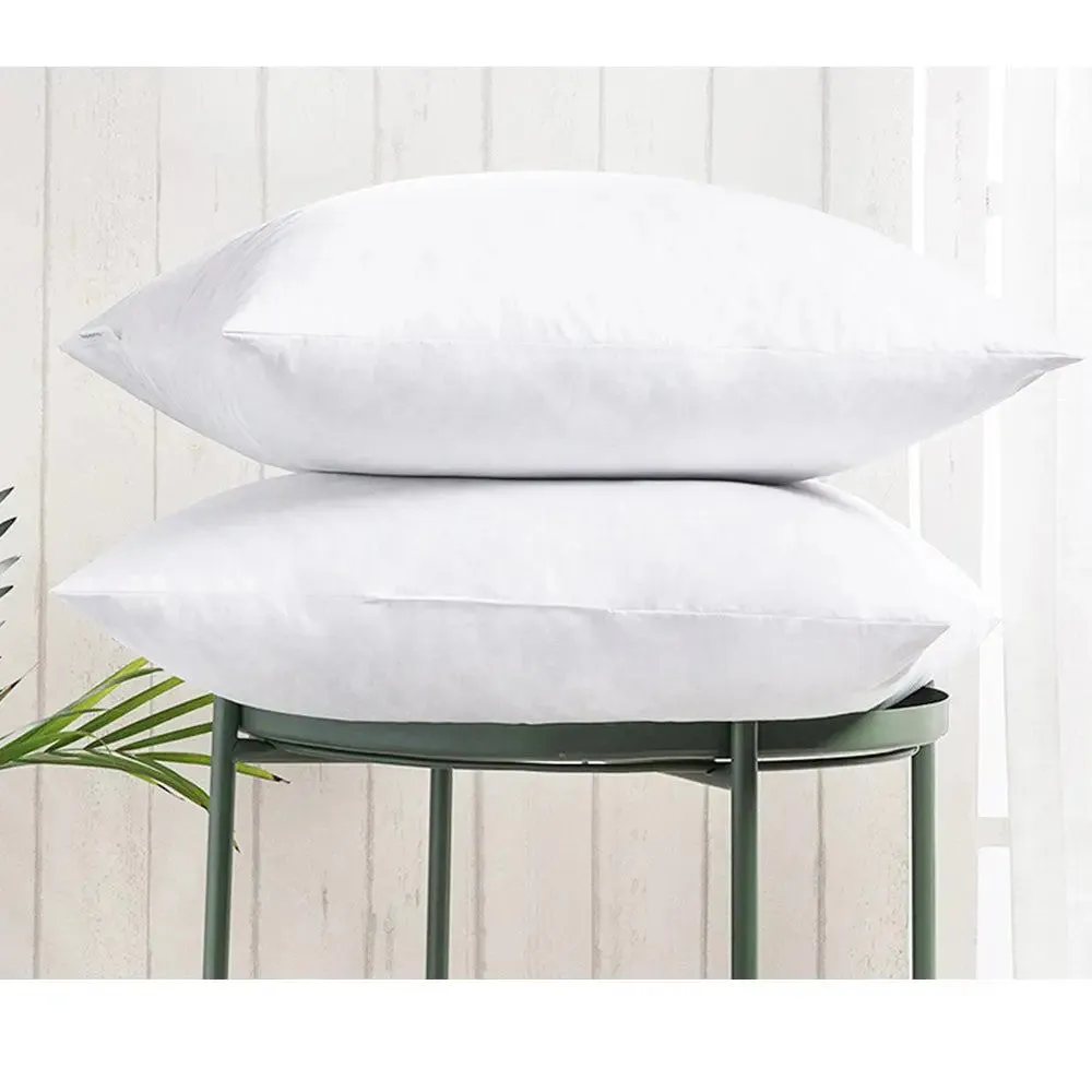 Plain White Poly-Fiber Cushion Fillers Set Of 2 (18" x 18")