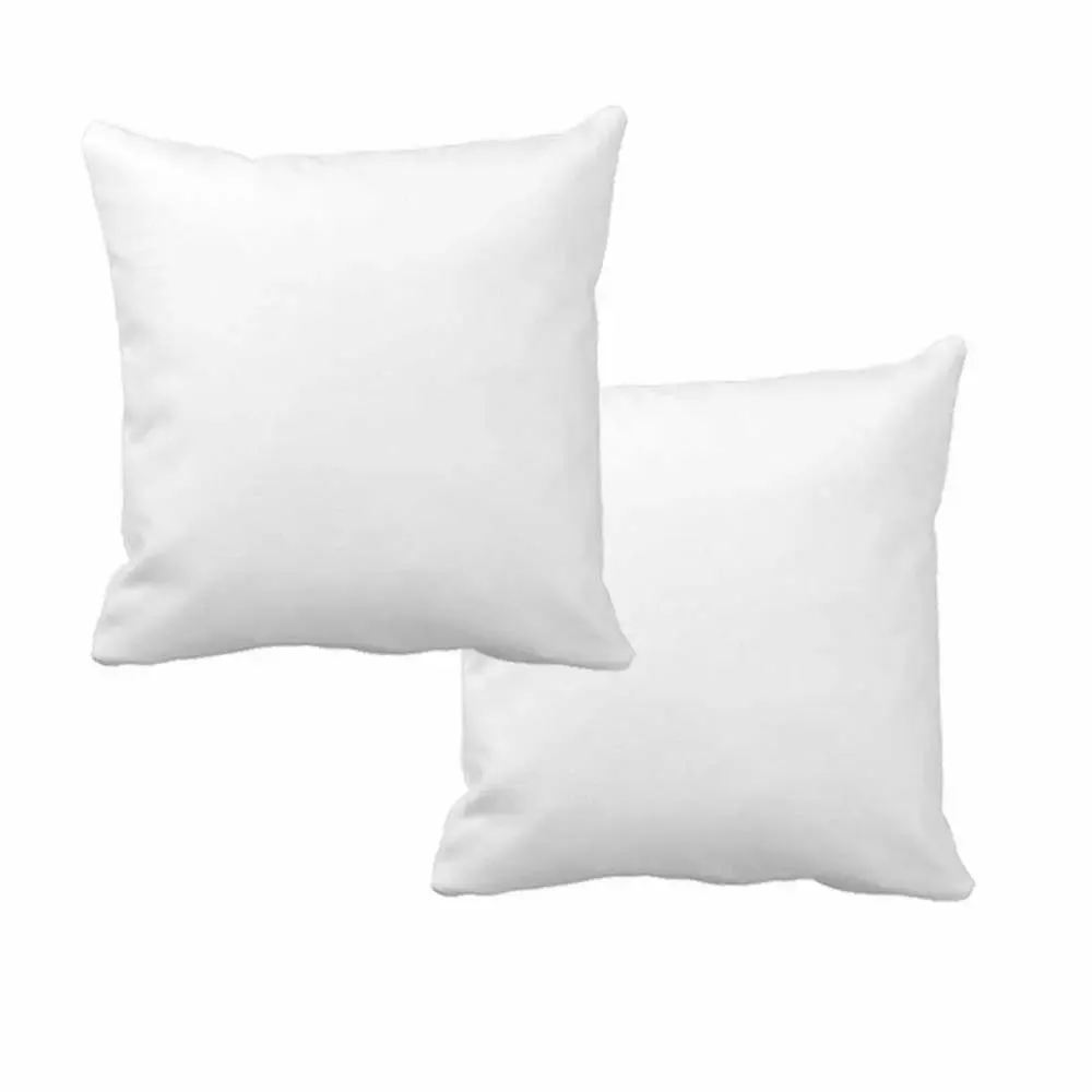 Plain White Poly-Fiber Cushion Fillers Set Of 2 (20" x 20")