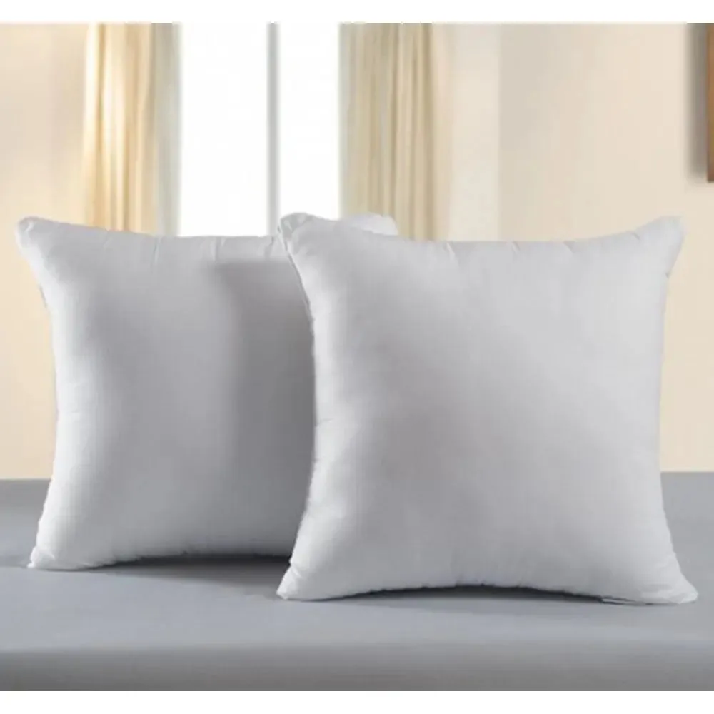 Plain White Poly-Fiber Cushion Fillers Set Of 2 (20" x 20")