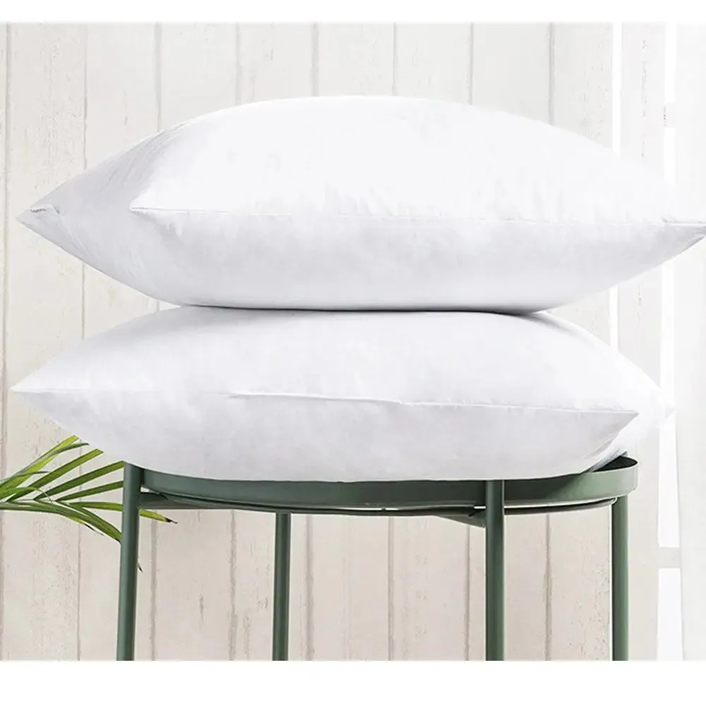 Plain White Poly-Fiber Cushion Fillers Set Of 2 (20" x 20")