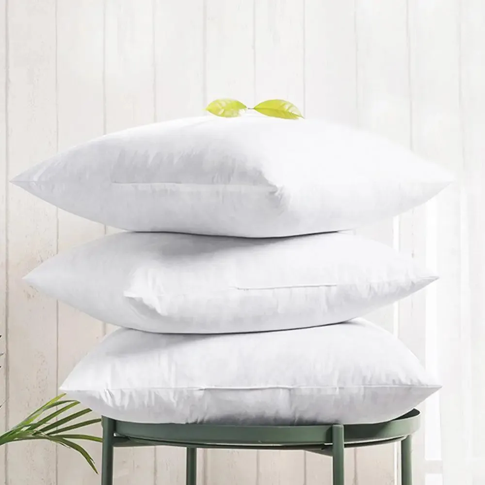 Plain White Poly-Fiber Cushion Fillers Set Of 2 (20" x 20")