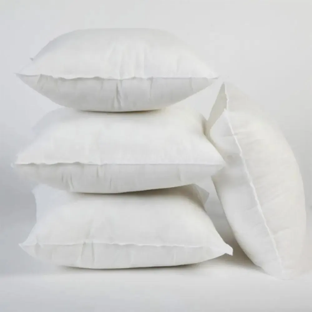 Plain White Poly-Fiber Cushion Fillers Set Of 2 (20" x 20")