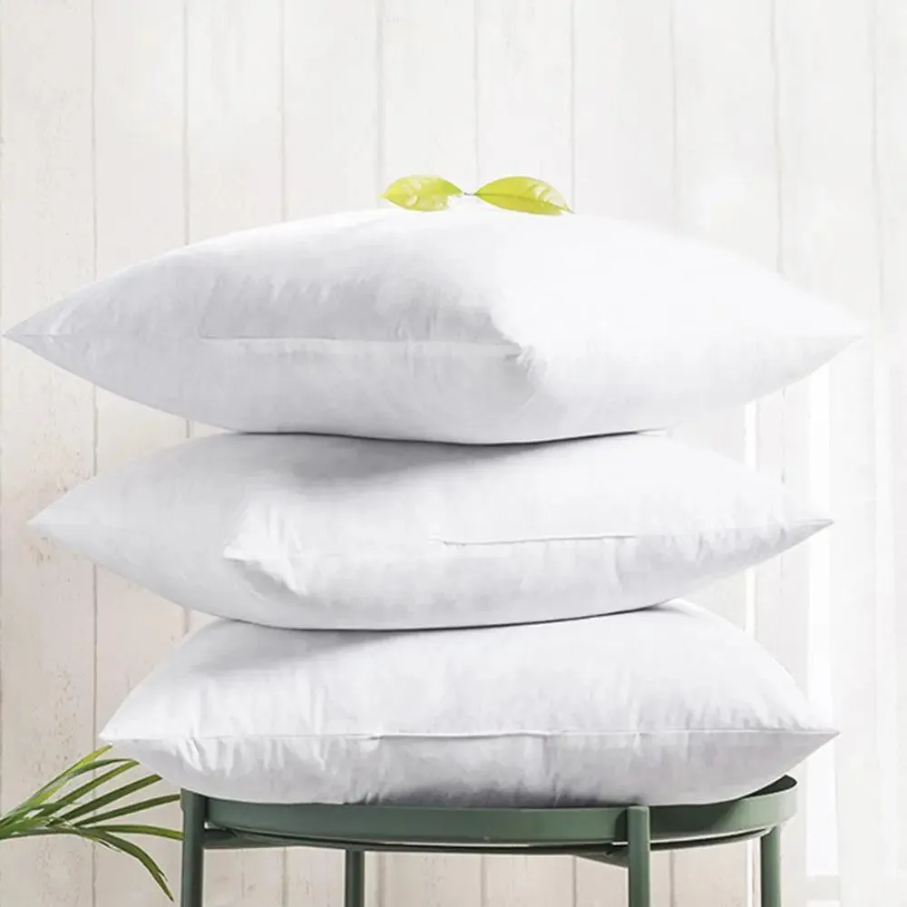 Plain White Poly-Fiber Cushion Fillers Set Of 2 (24" x 24")