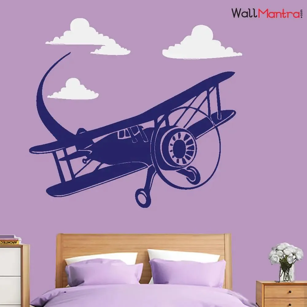 Plane Wall Sticker & Wall Decal For Kids Room