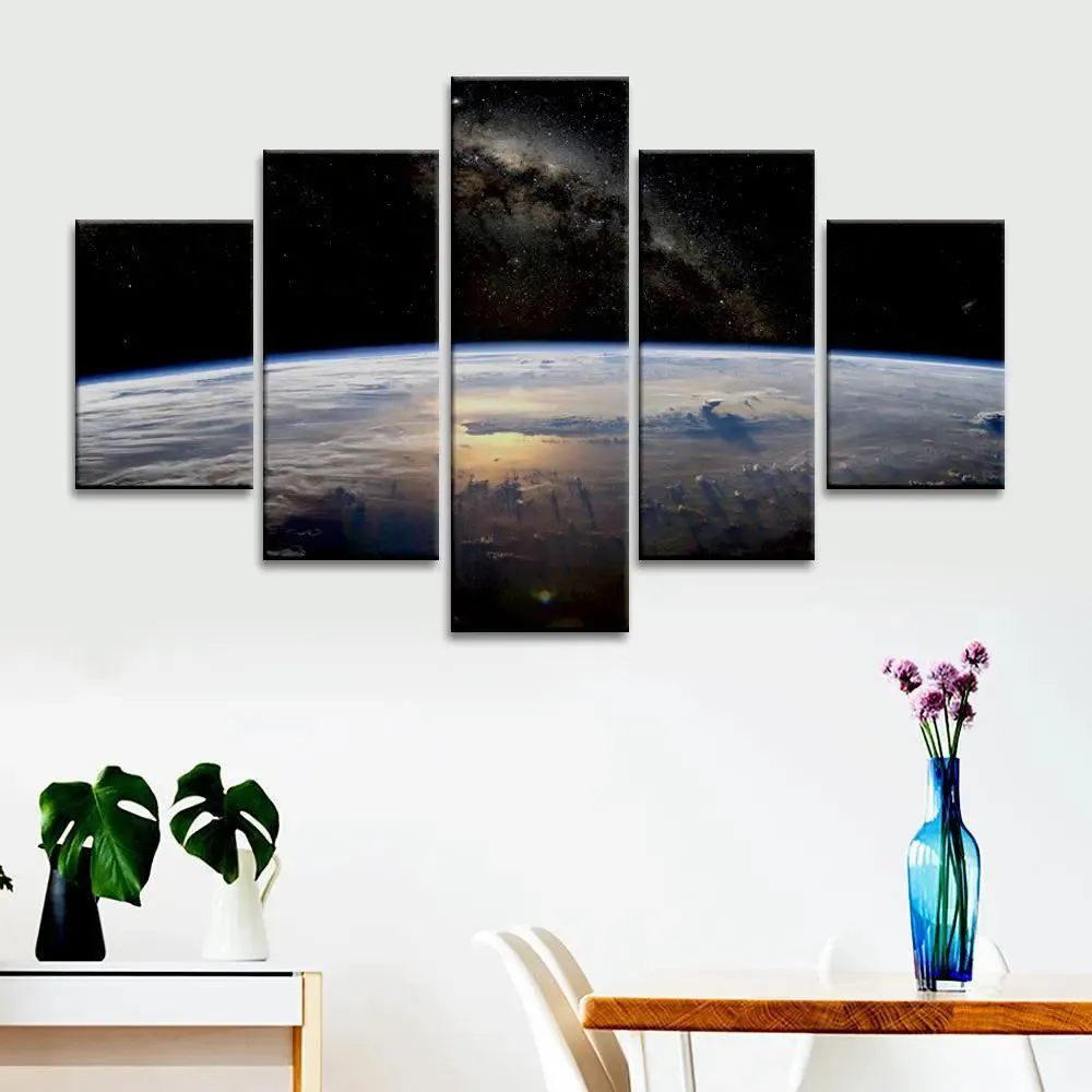 Planet Earth Wall Painting for Living Room, Bedroom, Office Decoration