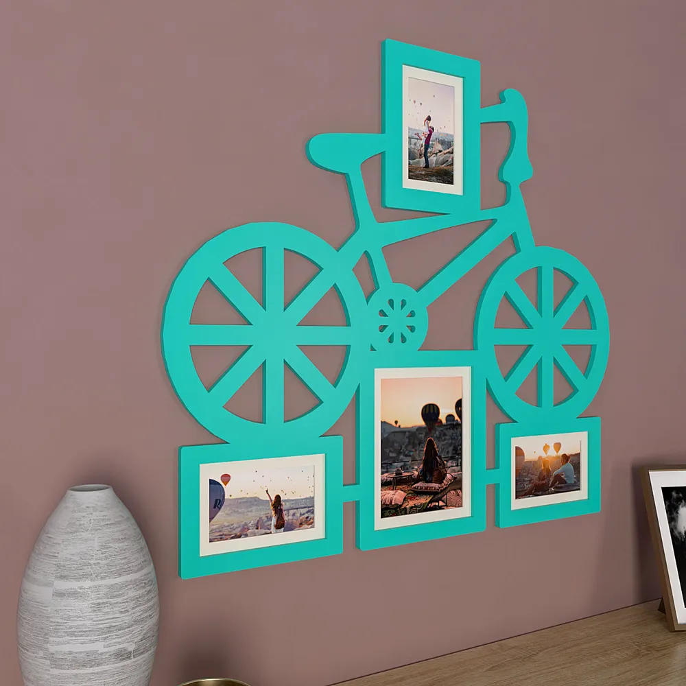 Playful Bicycle Hanging Photo Frame -Available in 4 colors Pink