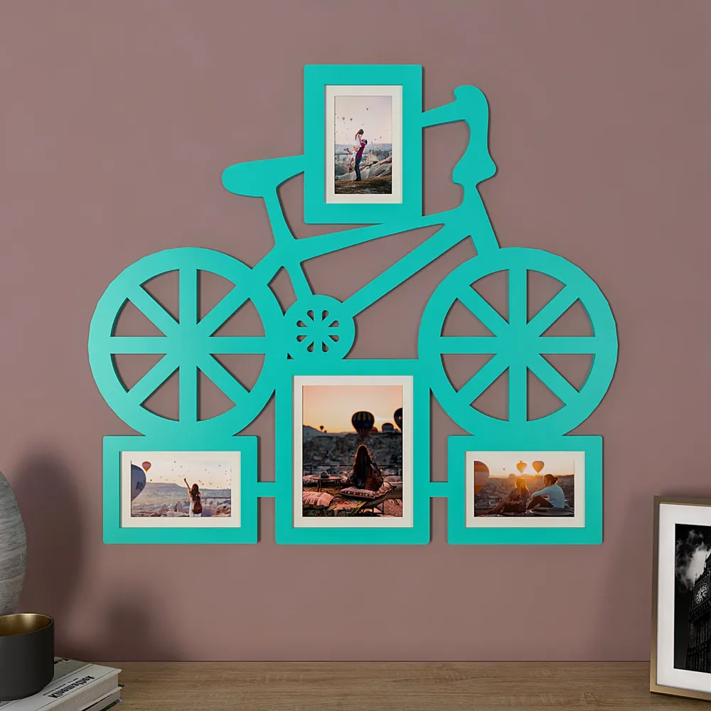 Playful Bicycle Hanging Photo Frame -Available in 4 colors Pink