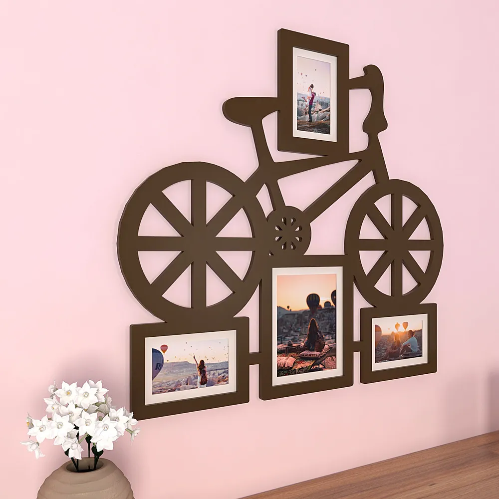 Playful Bicycle Hanging Photo Frame -Available in 4 colors Pink