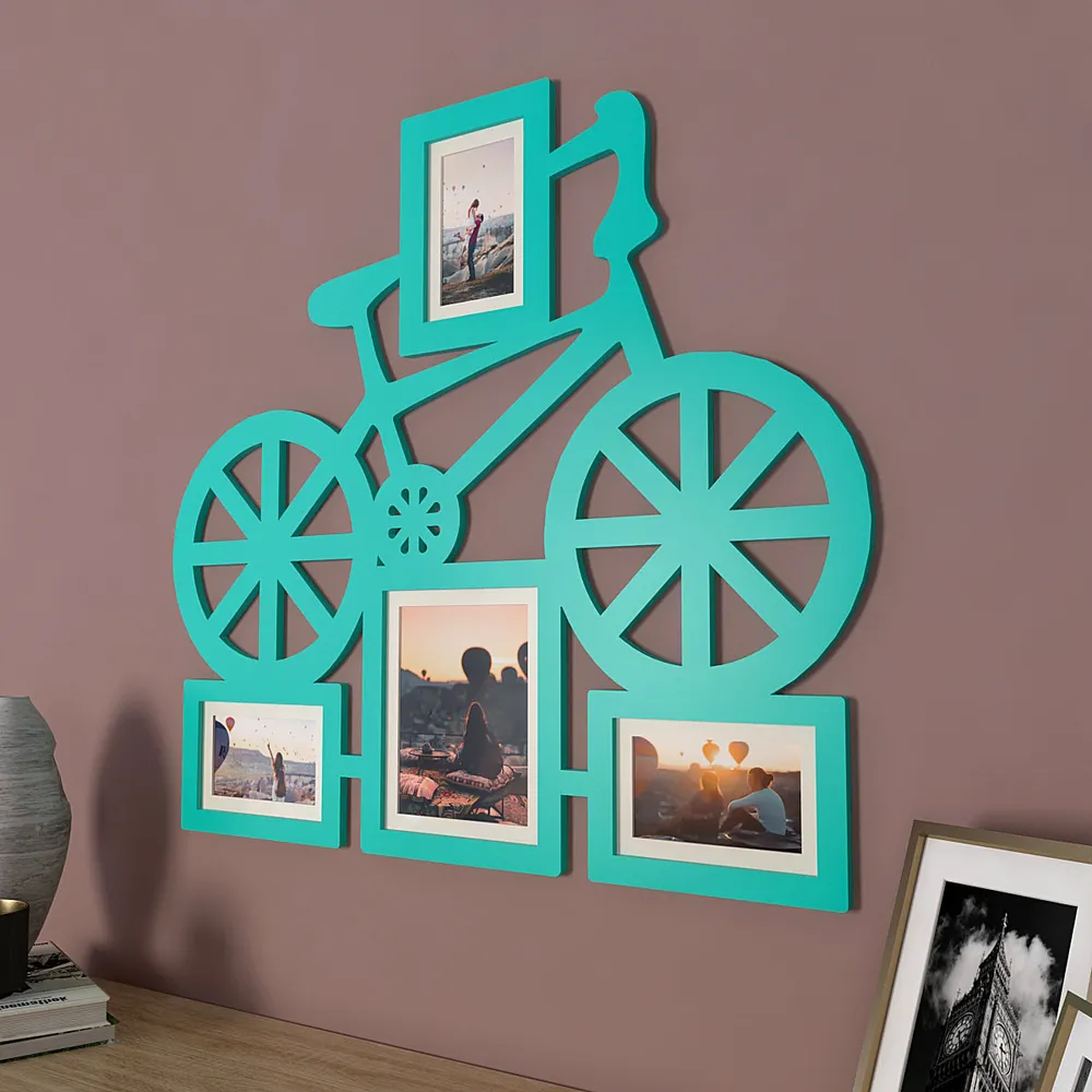 Playful Bicycle Hanging Photo Frame -Available in 4 colors Pink