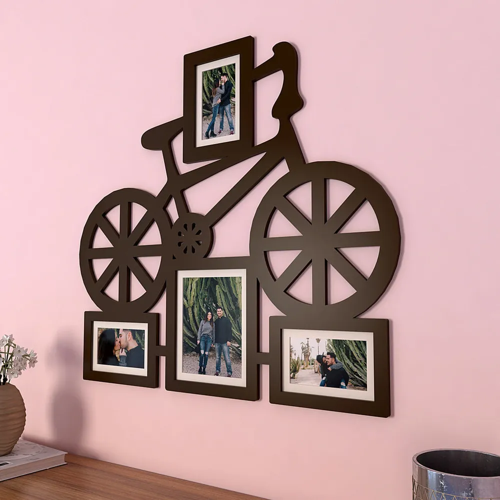 Playful Bicycle Hanging Photo Frame -Available in 4 colors Pink