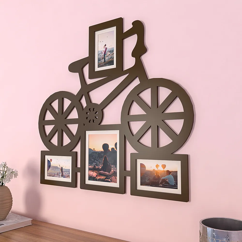 Playful Bicycle Hanging Photo Frame -Available in 4 colors Pink
