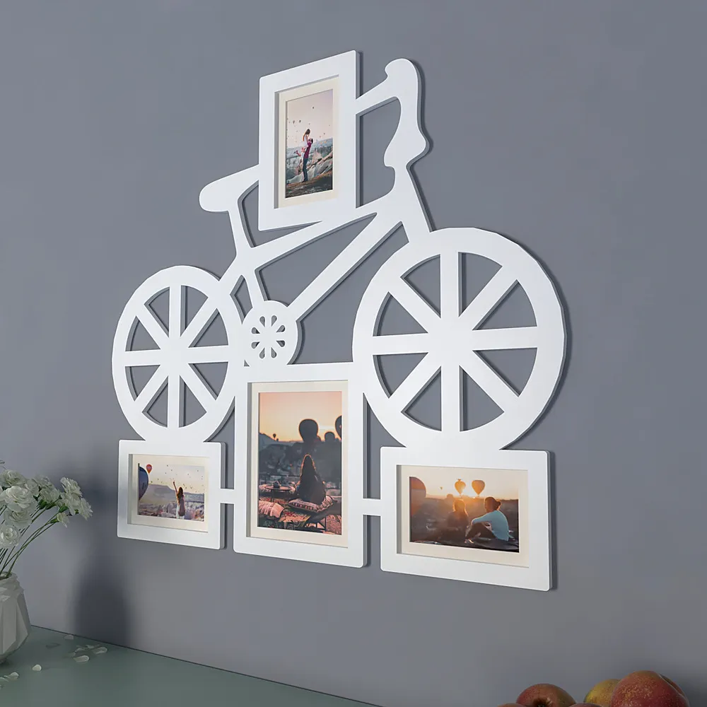 Playful Bicycle Hanging Photo Frame -Available in 4 colors Pink