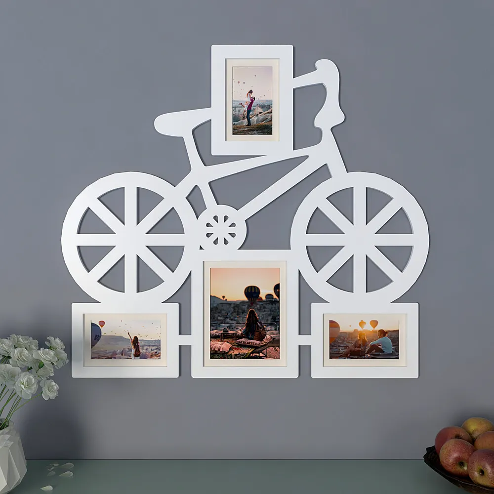 Playful Bicycle Hanging Photo Frame -Available in 4 colors Pink