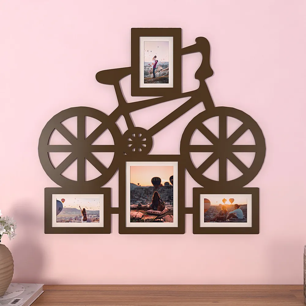 Playful Bicycle Hanging Photo Frame -Available in 4 colors Pink