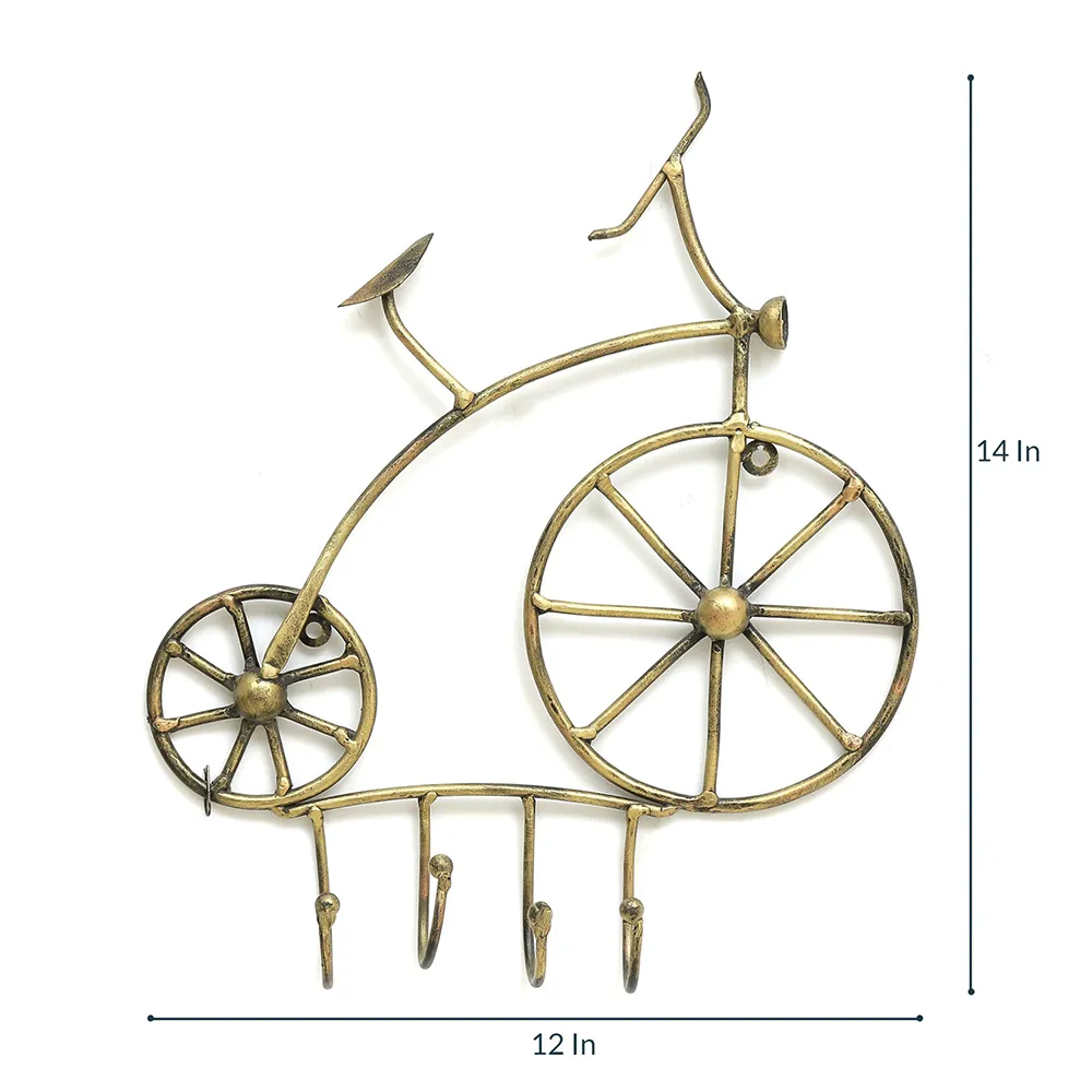 Playful Bicycle Metal Wall Hook