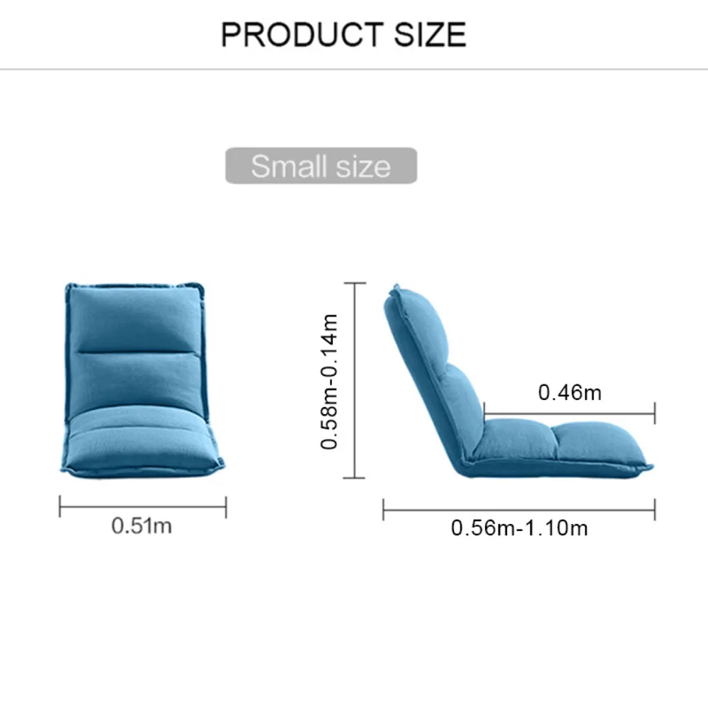 Plush Blue Bed Chair With Adjustable Back Rest