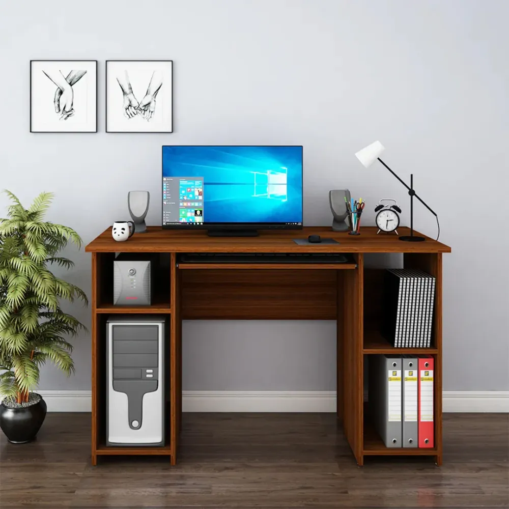 WallMantra Plywood Computer Desk – Walnut