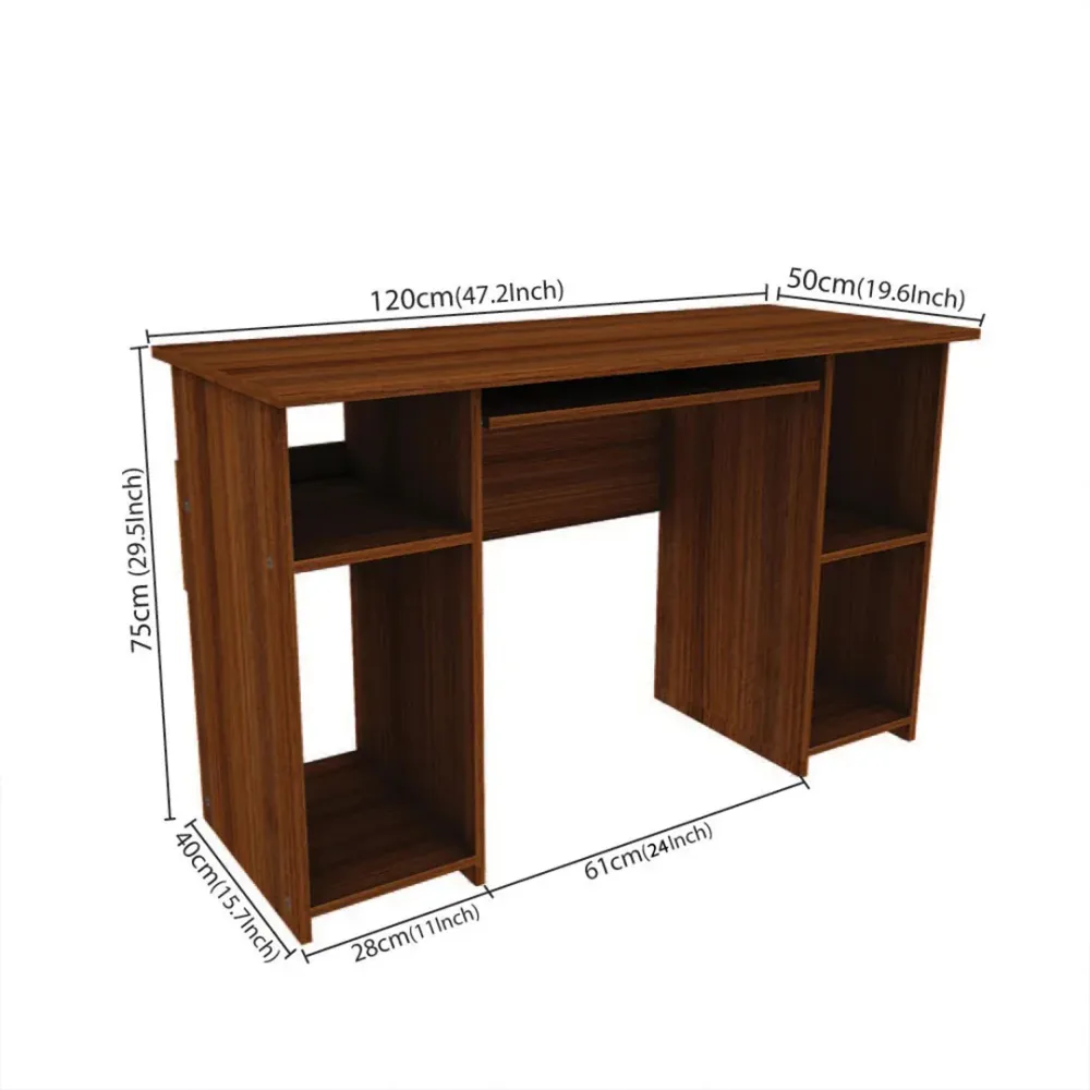 WallMantra Plywood Computer Desk – Walnut