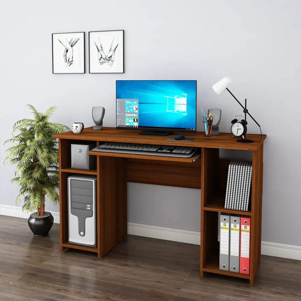WallMantra Plywood Computer Desk – Walnut