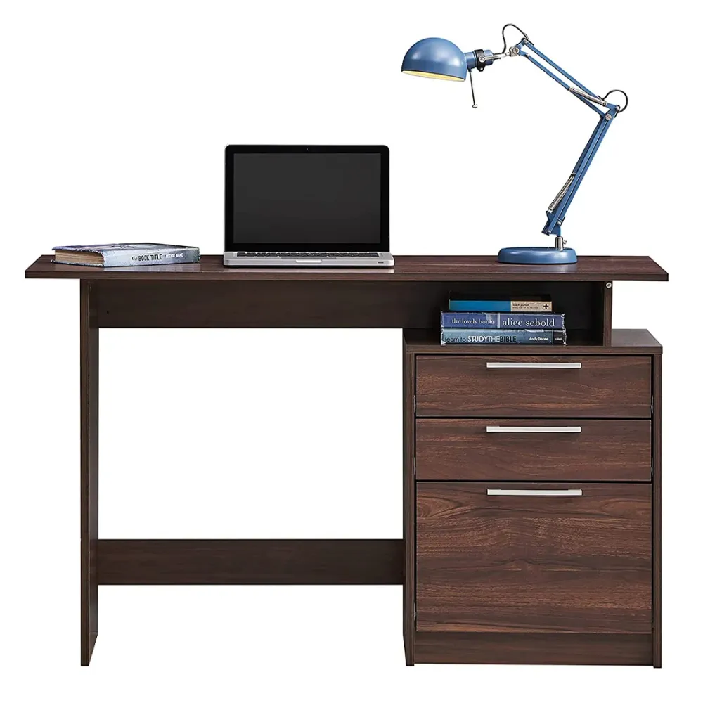 WallMantra Plywood Study Table and Office Desk – Walnut, Matte Finish