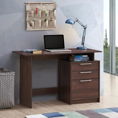 WallMantra Plywood Study Table and Office Desk – Walnut, Matte Finish