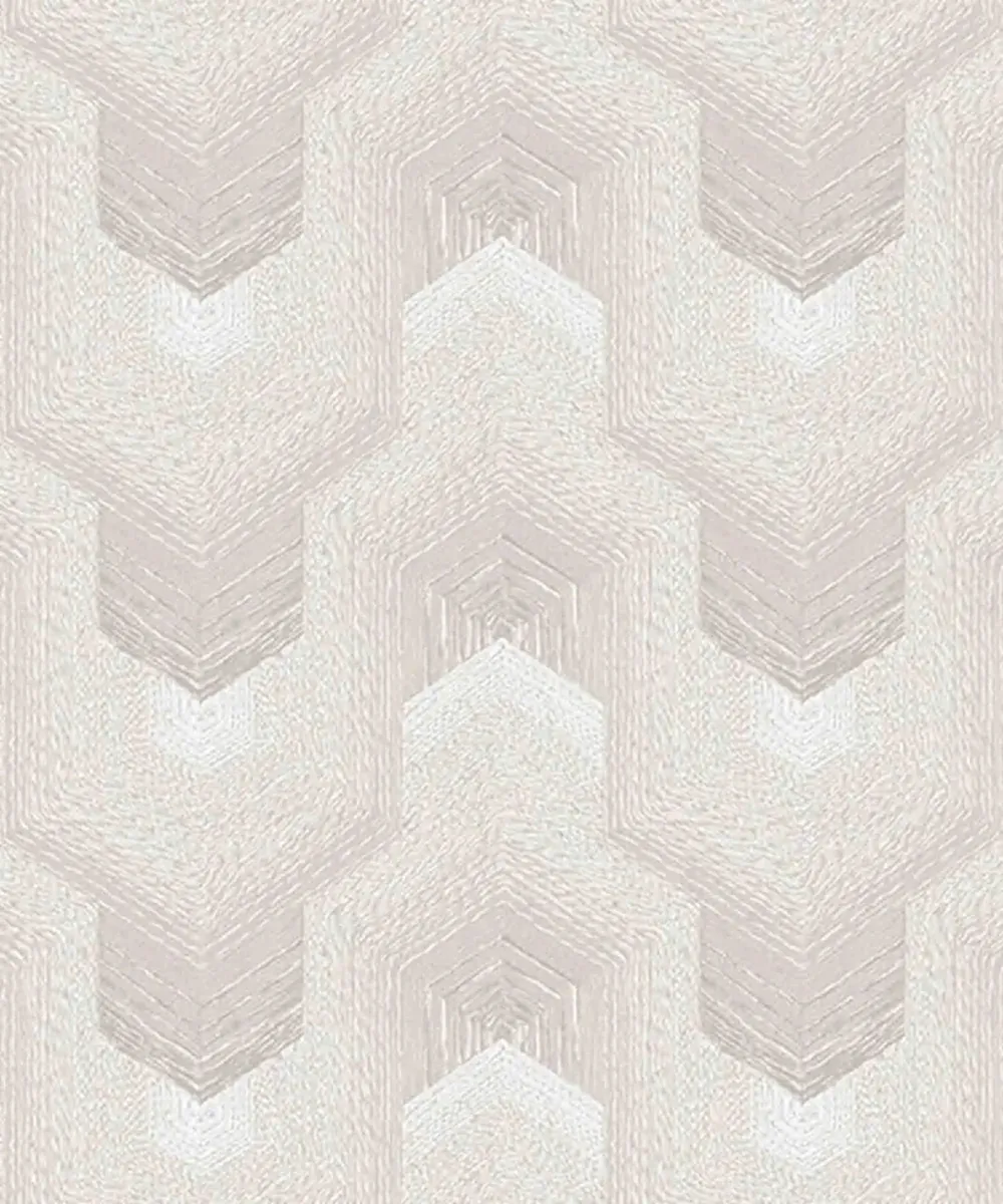 Polygonal Dream Textured Premium Wallpaper- Tapestry Collection (Beige) Rust Brown