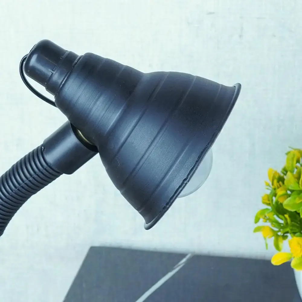 Portable Desk Clip Black Study Lamp with Adjustable Neck