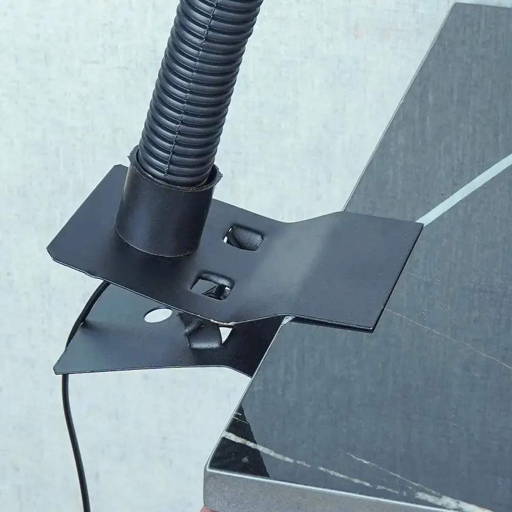 Portable Desk Clip Black Study Lamp with Adjustable Neck
