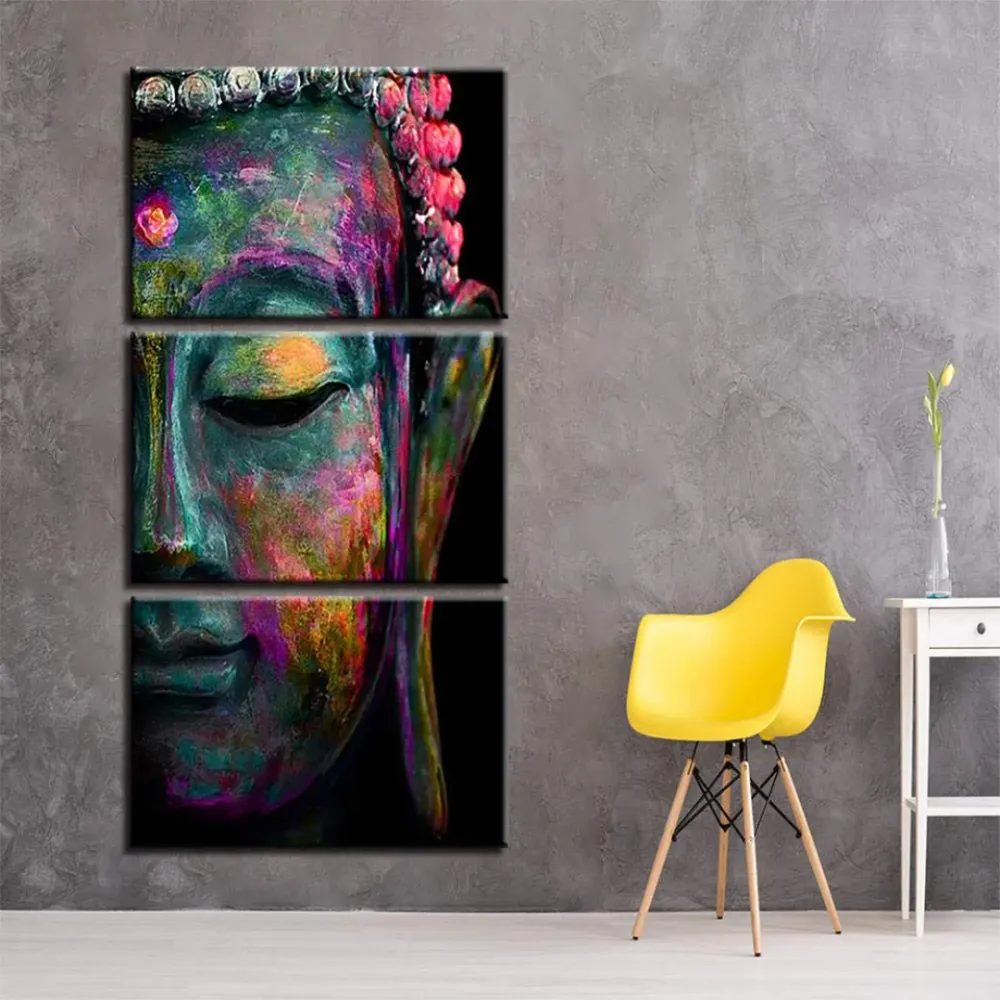WallMantra Premium Abstract Buddha Canvas Wall Decor