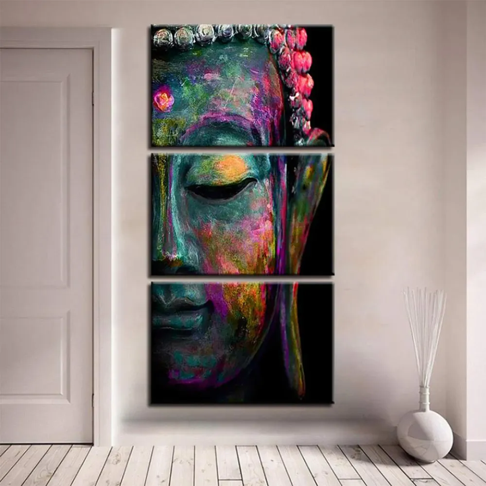 WallMantra Premium Abstract Buddha Canvas Wall Decor