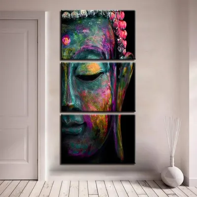 WallMantra Premium Abstract Buddha Canvas Wall Decor