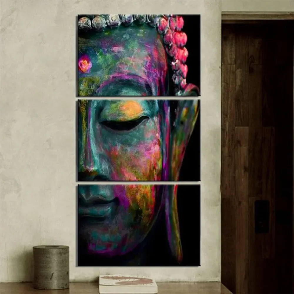 WallMantra Premium Abstract Buddha Canvas Wall Decor