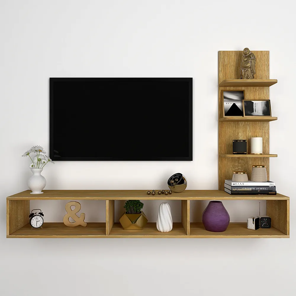 Premium African Oak Wooden Standard TV Unit
