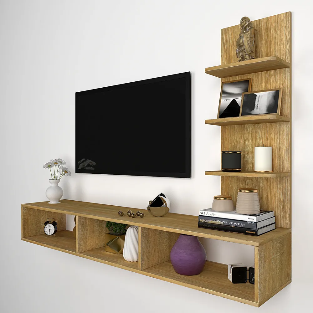 Premium African Oak Wooden Standard TV Unit