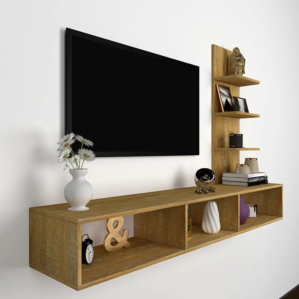 Premium African Oak Wooden Standard TV Unit