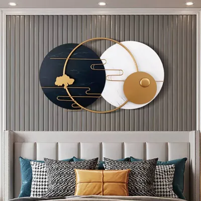 WallMantra Premium Black & White Metallic Plates Wall Art