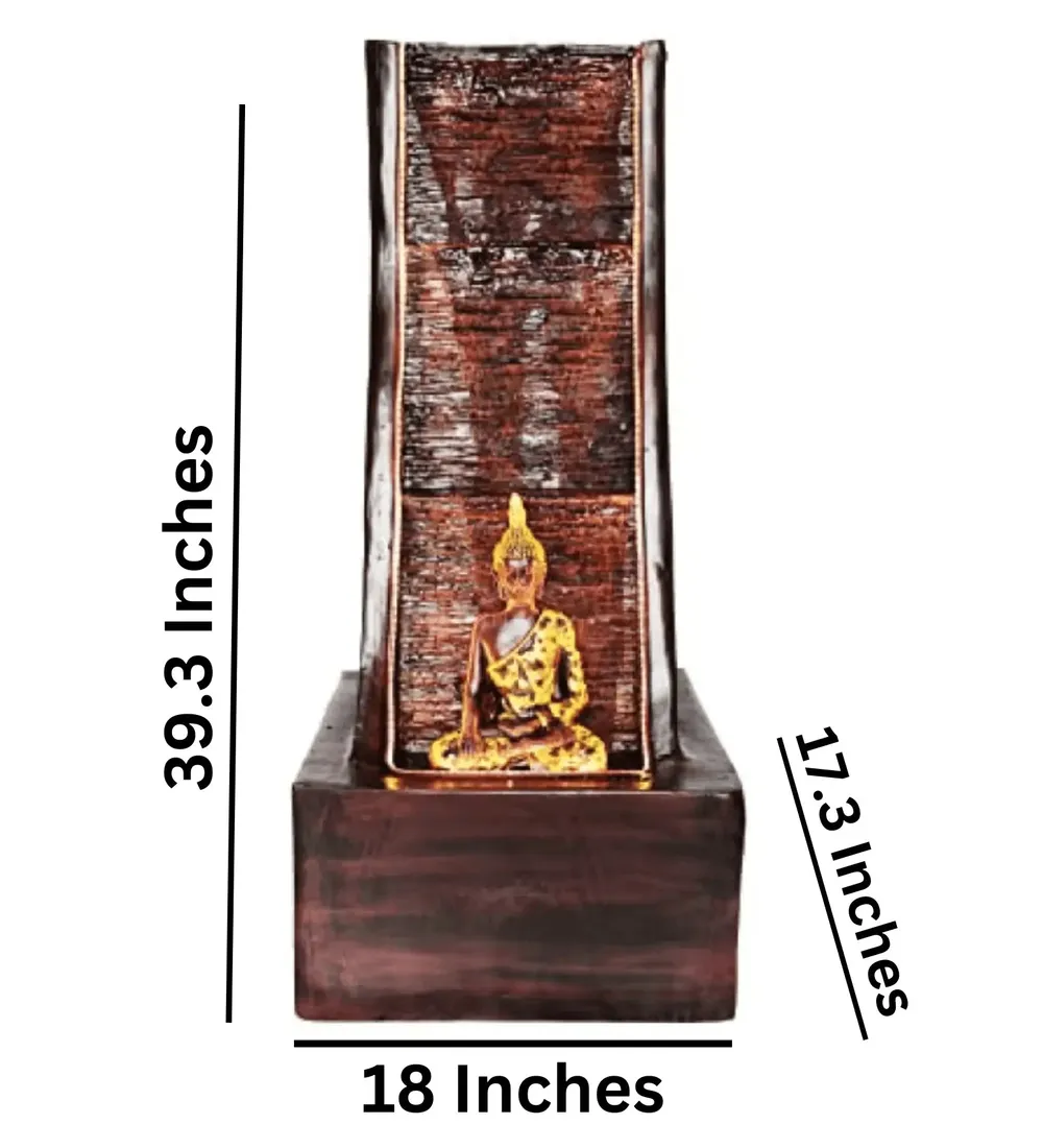 Premium Brown Lord Buddha Water Fountain for Home
