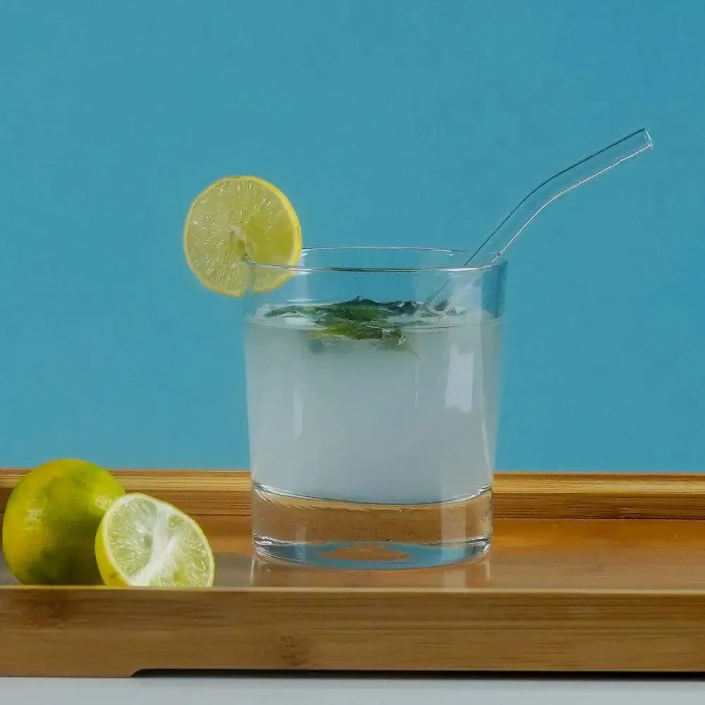 Premium Clear Solid Wide Whiskey Glasses Set of 2