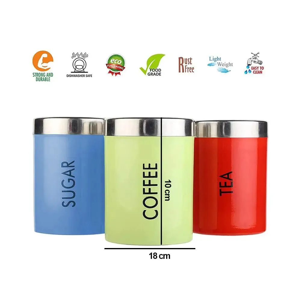 Premium Color Coated Round Tea & Coffee Canisters
