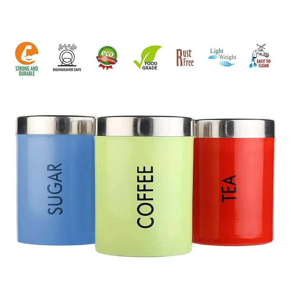 Premium Color Coated Round Tea & Coffee Canisters