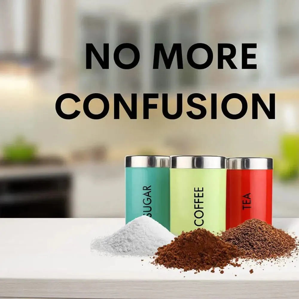 Premium Color Coated Round Tea & Coffee Canisters