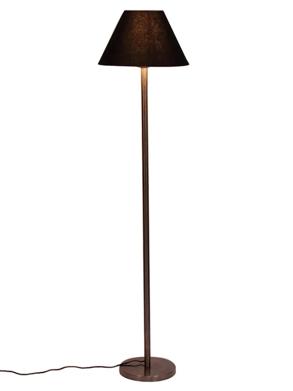 Premium Conical Designer Metal Floor Lamp With Cotton Shade White