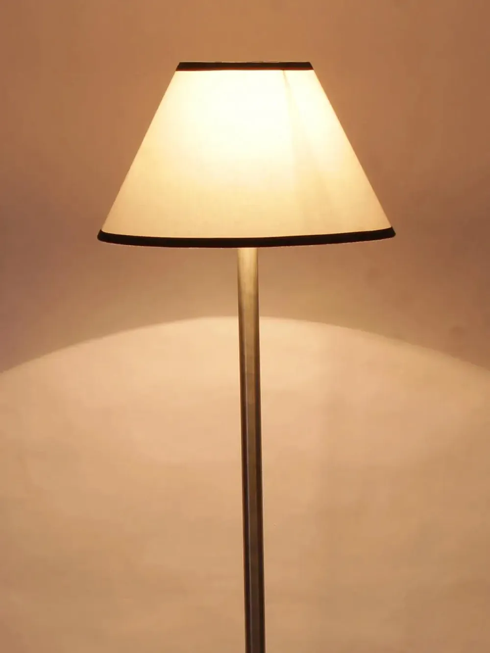 Premium Conical Designer Metal Floor Lamp With Cotton Shade White