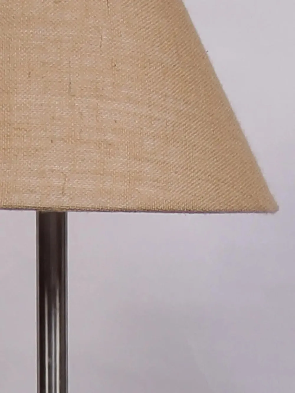 Premium Conical Designer Metal Floor Lamp With Cotton Shade White