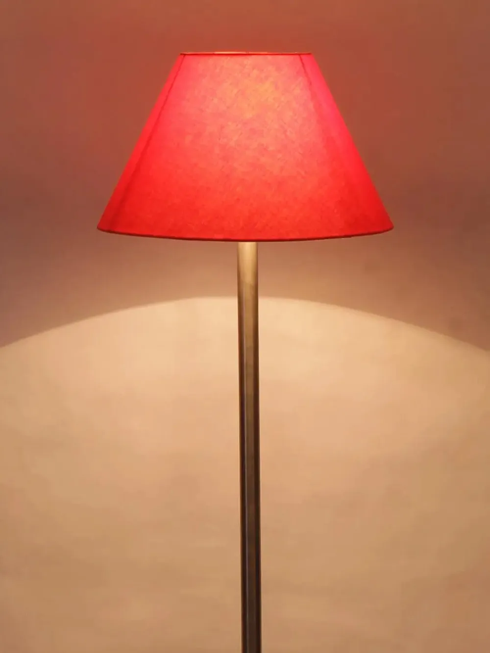 Premium Conical Designer Metal Floor Lamp With Cotton Shade White