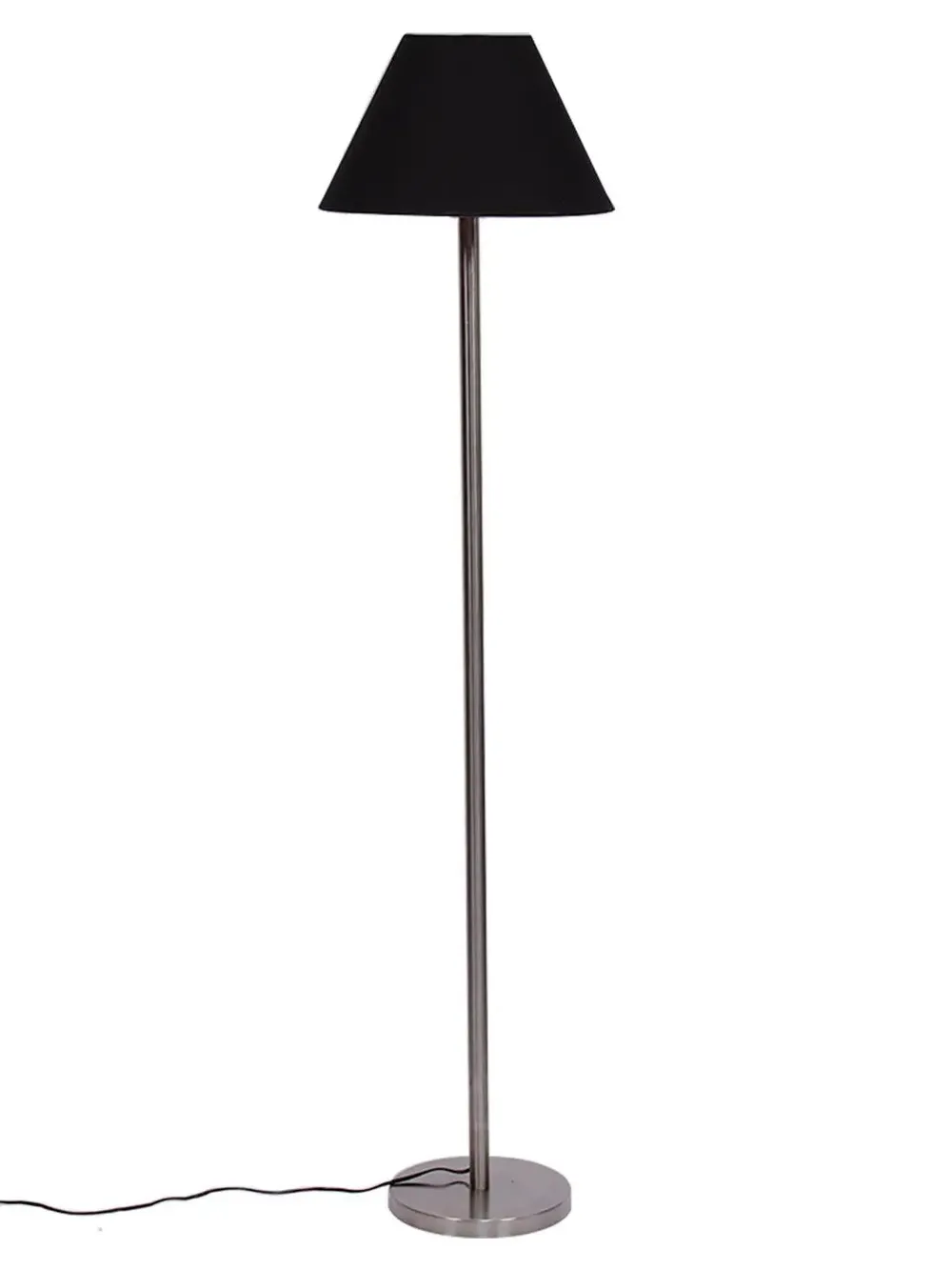 Premium Conical Designer Metal Floor Lamp With Cotton Shade White