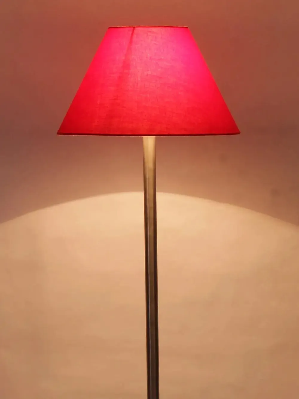 Premium Conical Designer Metal Floor Lamp With Cotton Shade White