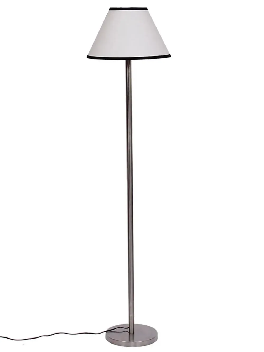 Premium Conical Designer Metal Floor Lamp With Cotton Shade White