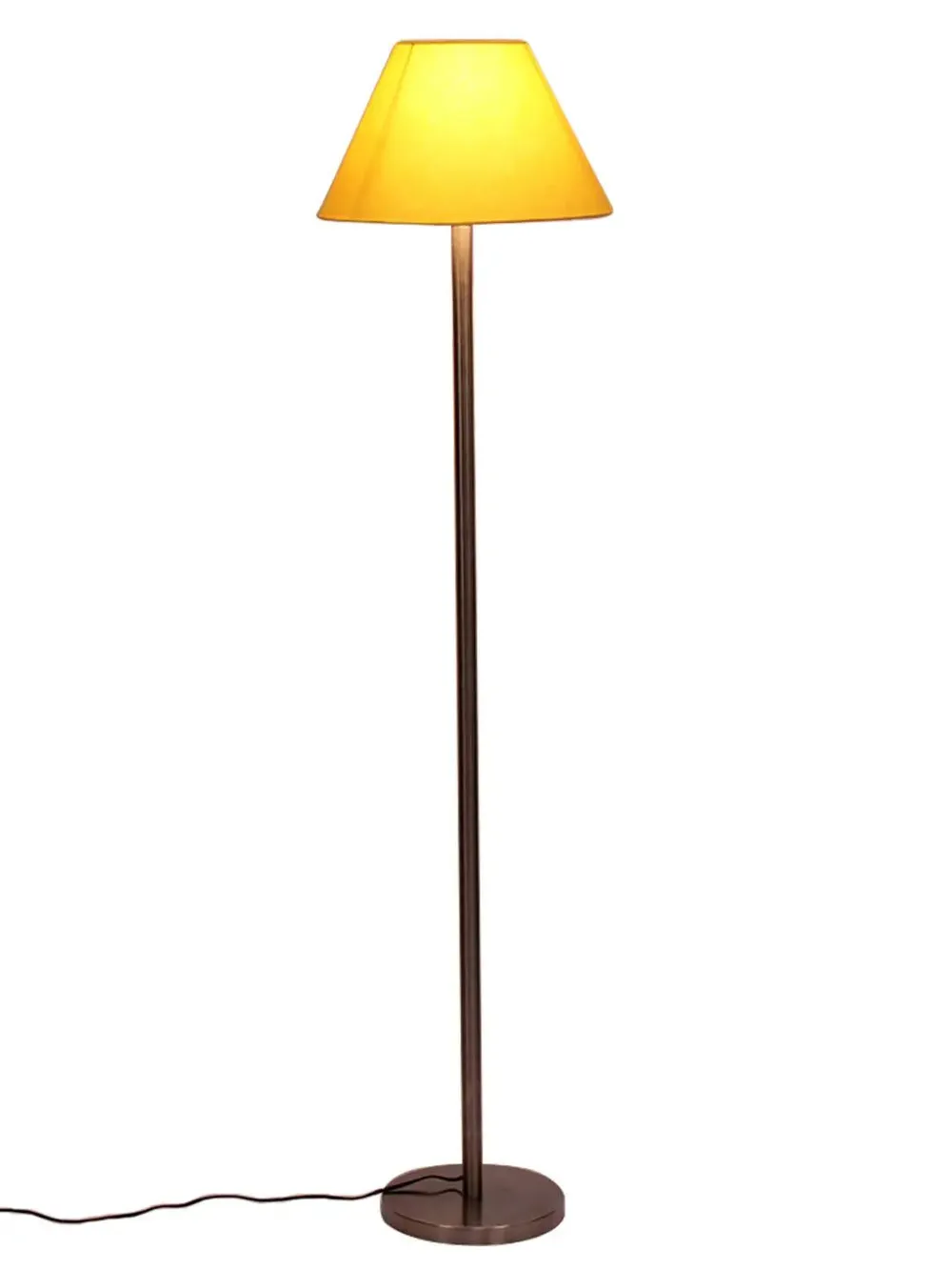 Premium Conical Designer Metal Floor Lamp With Cotton Shade White