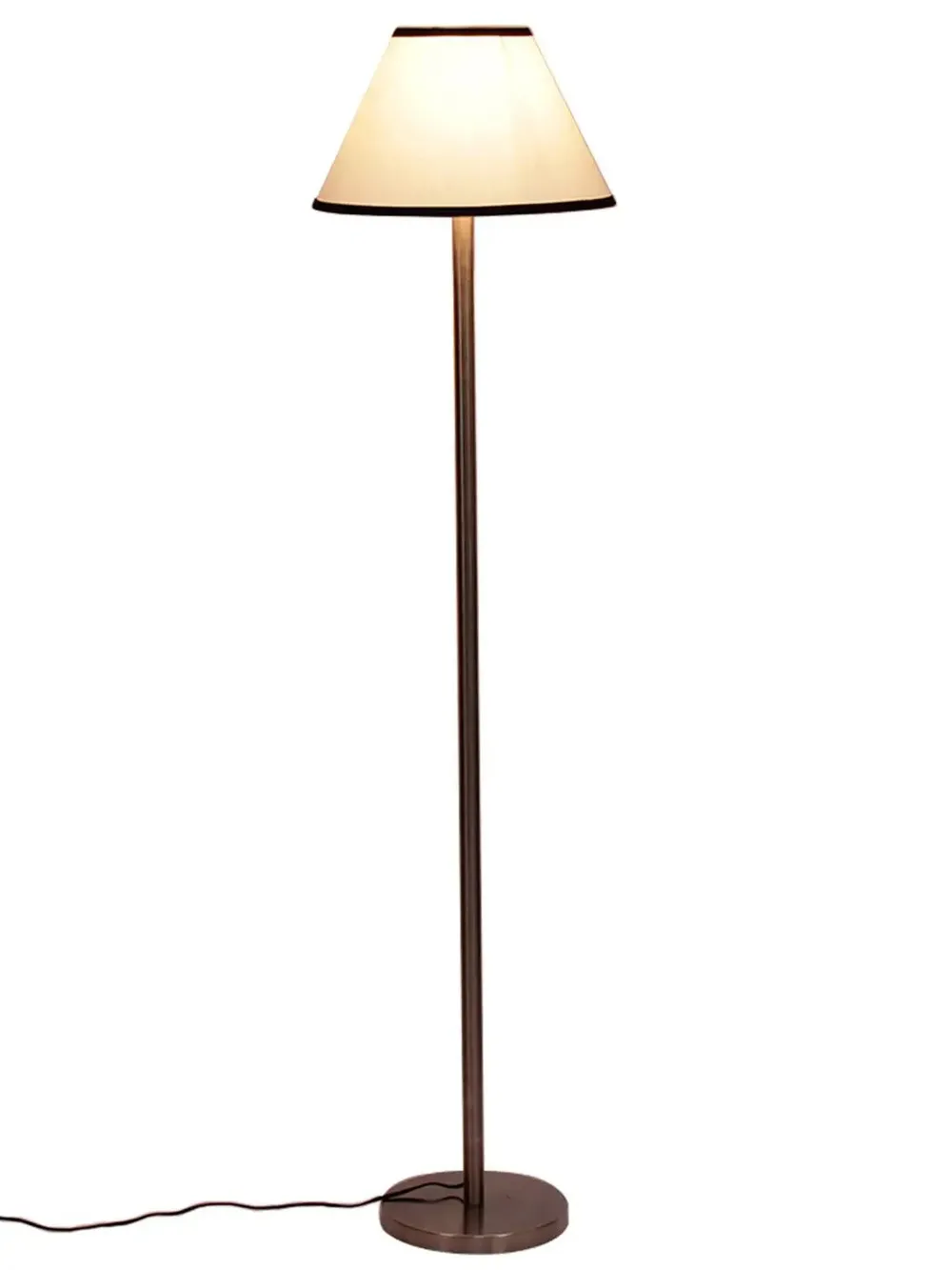 Premium Conical Designer Metal Floor Lamp With Cotton Shade White